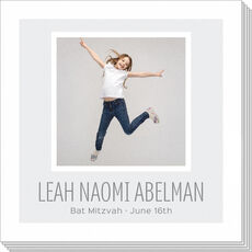 Your Text and Colored Frame Photo Napkins