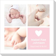 Heart Multi Block Photo Napkins