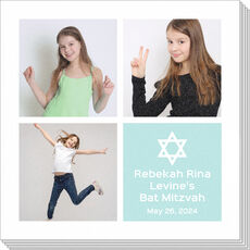 Star of David Multi Block Photo Napkins