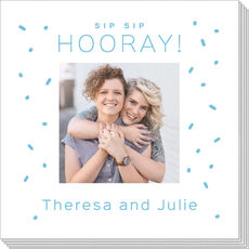 Confetti Sip Sip Hooray Photo Napkins