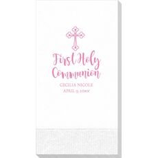 Ornate Celtic Cross Guest Towels