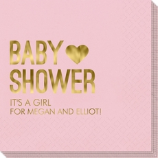 Baby Shower with Heart Napkins