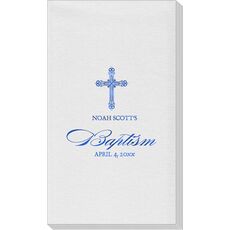 Religious Cross Linen Like Guest Towels