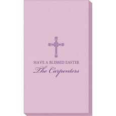 Religious Cross Linen Like Guest Towels