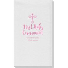 Ornate Celtic Cross Linen Like Guest Towels