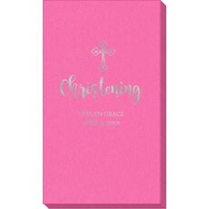 Ornate Celtic Cross Linen Like Guest Towels