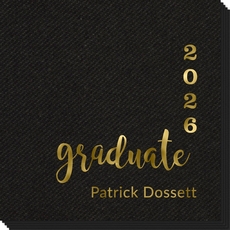 Graduate and Year Graduation Linen Like Napkins