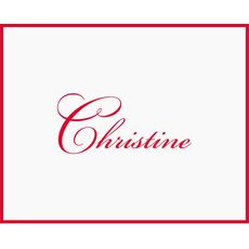 Bordered Catarina Style Folded Note Cards - Raised Ink