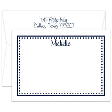 Triple Thick Dotty Flat Note Cards - Raised Ink