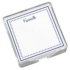 Dotty Memo Square with Acrylic Holder