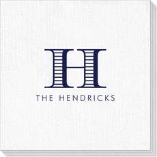 Striped Initial Deville Napkins