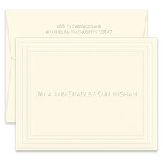 Embassy Folded Note Cards - Embossed