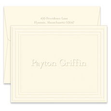 Embassy Folded Note Cards - Embossed
