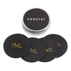 Leather Coasters with Tin Box