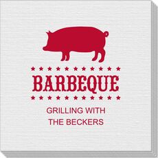 BBQ Pig Linen Like Napkins