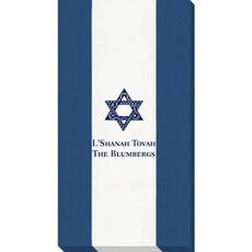 Navy Bandol Stripe Caspari Guest Towels