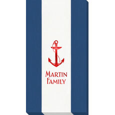 Navy Bandol Stripe Caspari Guest Towels