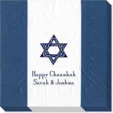 Navy Bandol Stripe Caspari Napkins