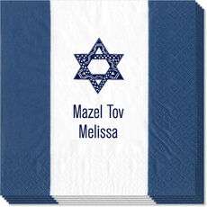 Navy Bandol Stripe Caspari Napkins