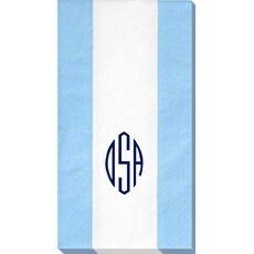 Light Blue Bandol Stripe Caspari Guest Towels