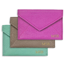 Personalized Leather Mini Envelopes
