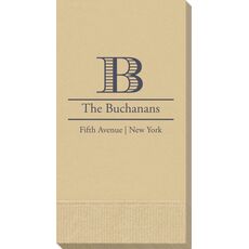 Striped Initial and Text Guest Towels