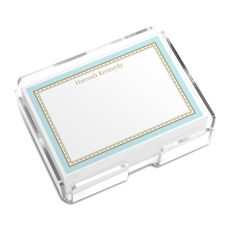 Blissful Blue Pastel Border 4x3 Post-it® Notes