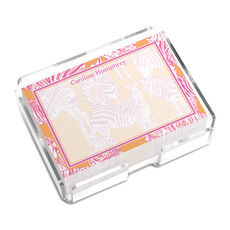 Pink and Orange Zebra Border 4x3 Post-it® Notes