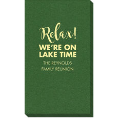 Relax We're on Lake Time Linen Like Guest Towels