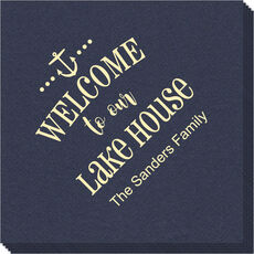 Welcome to Our Lake House Linen Like Napkins