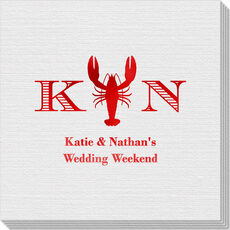 Initial Lobster Linen Like Napkins