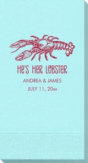 He's Her Lobster Guest Towels