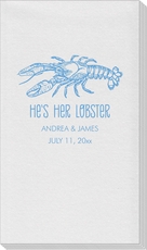 He's Her Lobster Linen Like Guest Towels