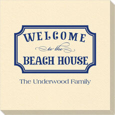 Welcome to the Beach House Sign Linen Like Napkins