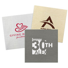 Custom Bamboo Luxe Napkins with Your 1-Color Logo