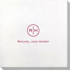 Circle Initials Bamboo Luxe Napkins