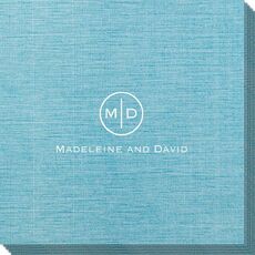 Circle Initials Bamboo Luxe Napkins