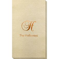 Elegant Initial Bamboo Luxe Guest Towels