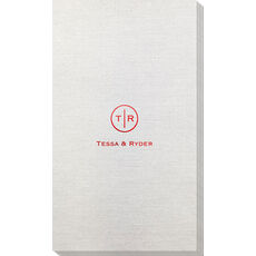 Circle Initials Bamboo Luxe Guest Towels