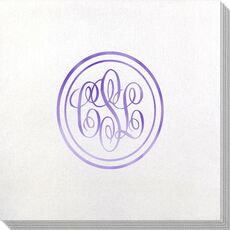 Double Circle Monogram Bamboo Luxe Napkins