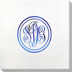 Double Circle Monogram Bamboo Luxe Napkins