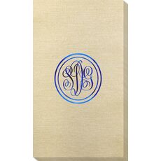 Double Circle Monogram Bamboo Luxe Guest Towels