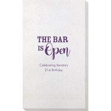 The Bar Is Open Bamboo Luxe Guest Towels