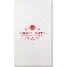 Initial Scroll Bamboo Luxe Guest Towels