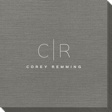 Duogram Initials Bamboo Luxe Napkins