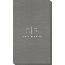 Duogram Initials Bamboo Luxe Guest Towels