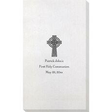 Traditional Celtic Cross Bamboo Luxe Guest Towels