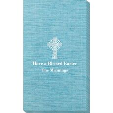 Traditional Celtic Cross Bamboo Luxe Guest Towels