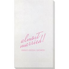 Expressive Script Almost Married Bamboo Luxe Guest Towels