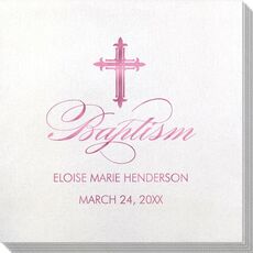 Fleur De Lis Cross Bamboo Luxe Napkins